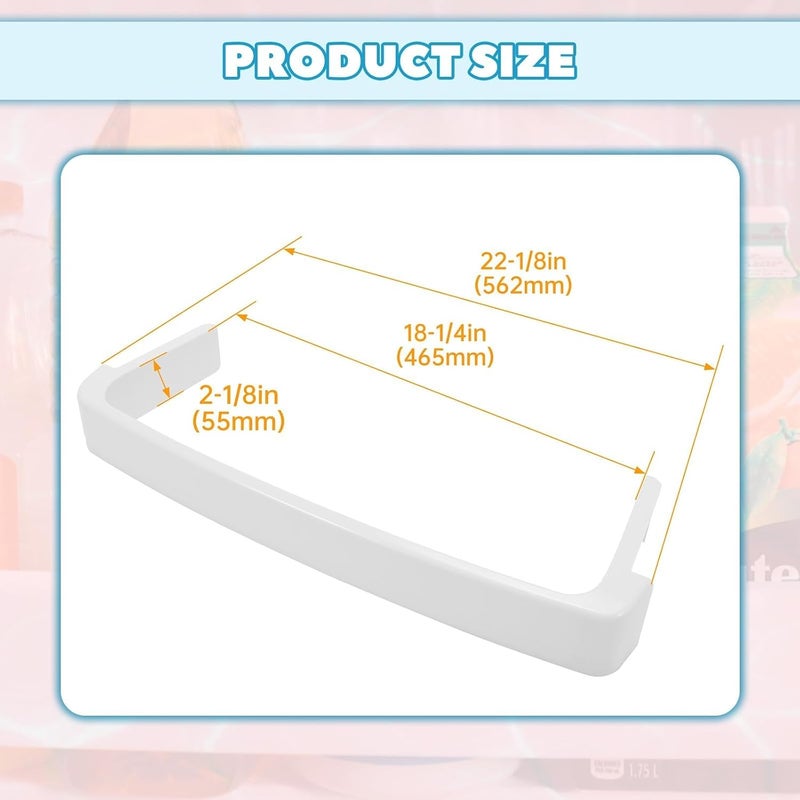 Kojem WR17X11889 Replacement Refrigerator Door Shelf Compatible with GE Refrigerator FreshFood Door Retaining Bar Shelf - Image 3